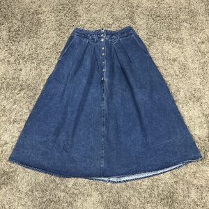 Private Collection House Of Lloyd Jean Skirt Womens 13/14 Denim Button Pockets